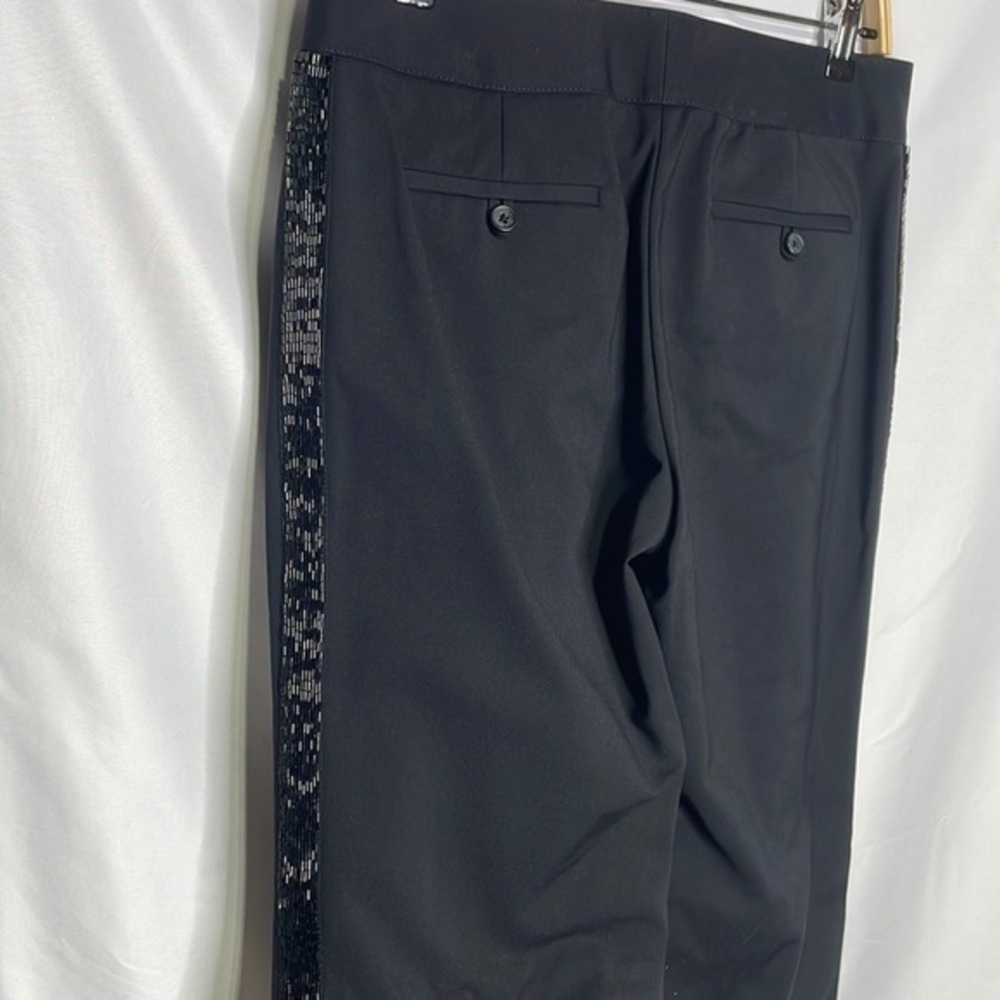 Hilfiger tuxedo pants bugle bead tuxedo stripe, wide leg trouser